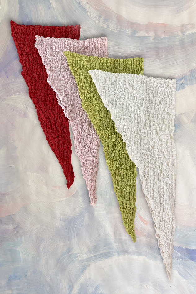 80.Shrink lace scarf 詳細画像 white 2