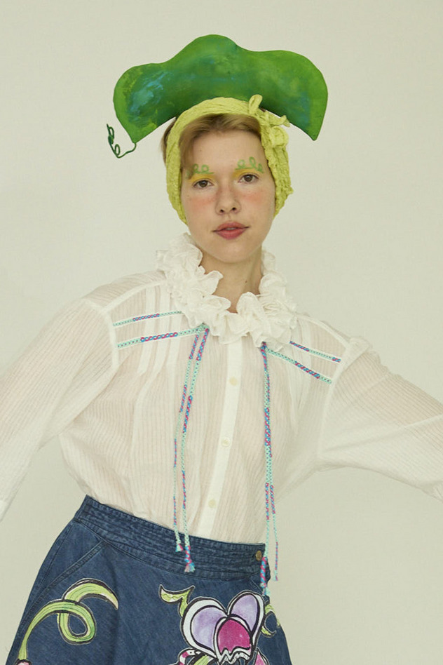 80.Shrink lace scarf 詳細画像 white 5