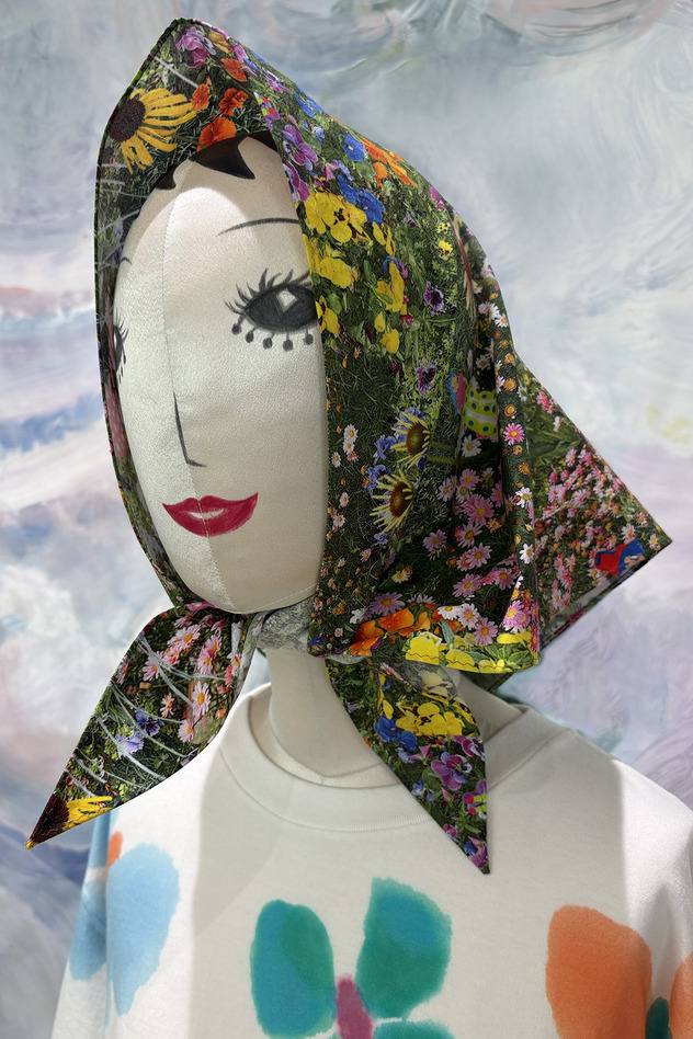 10.Happy flower field scarf 詳細画像 yellow 2