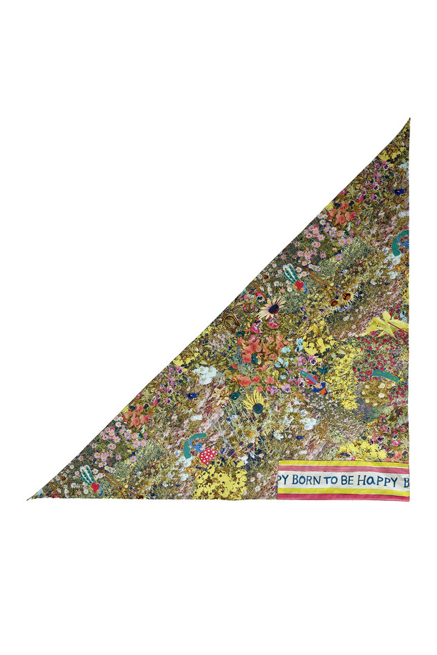 10.Happy flower field scarf 詳細画像 yellow 1