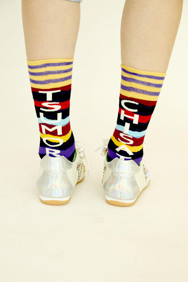 27.Logo stripe socks 詳細画像 pink 11
