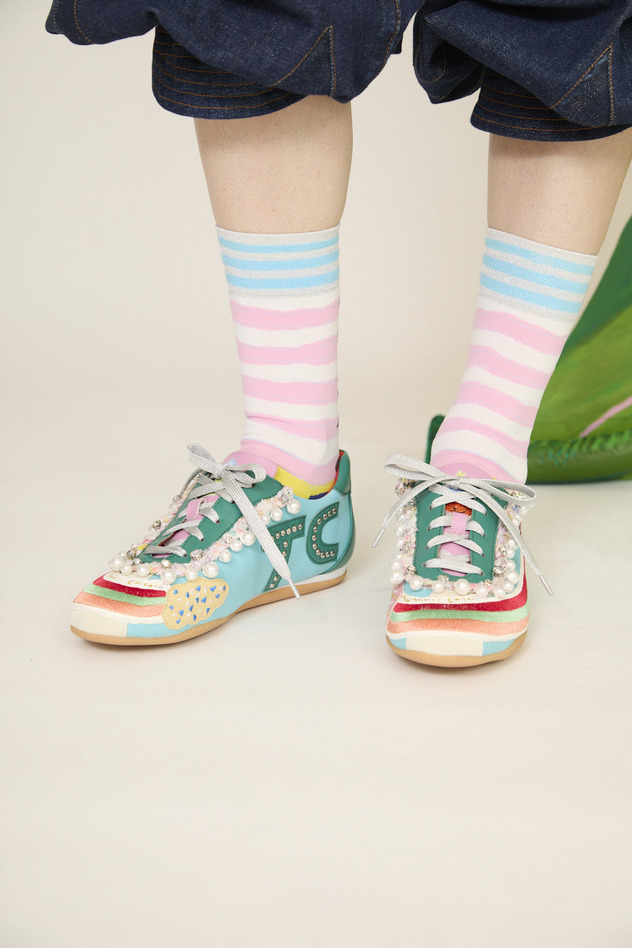 27.Logo stripe socks 詳細画像 pink 2