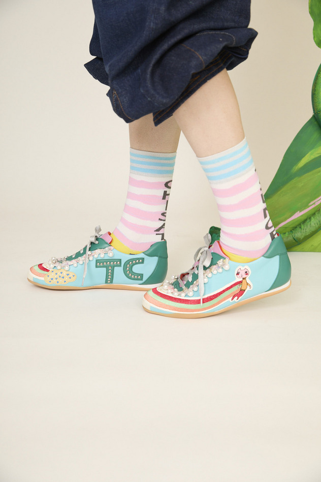 27.Logo stripe socks 詳細画像 pink 3