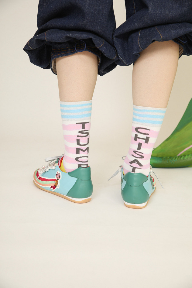 27.Logo stripe socks 詳細画像 pink 4