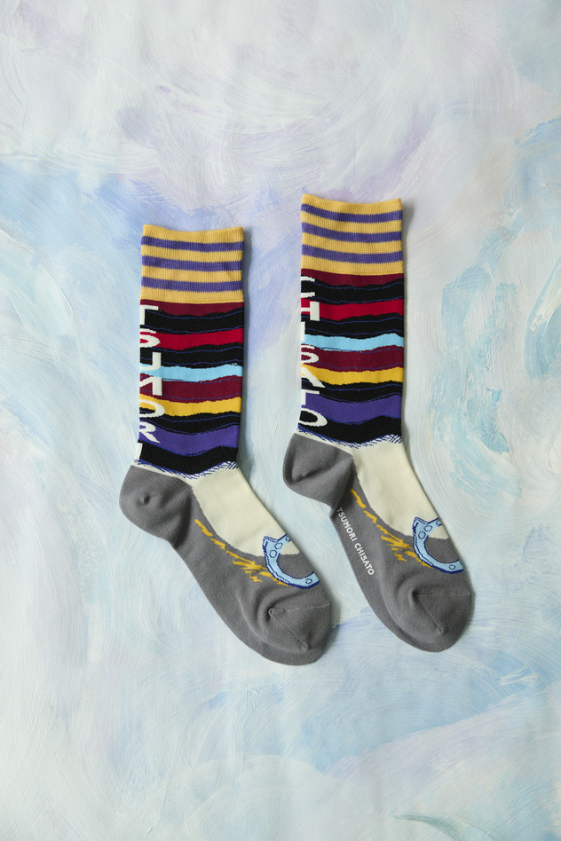 27.Logo stripe socks 詳細画像 crazy multi 2