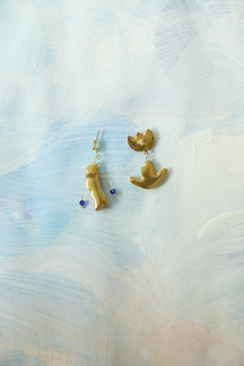 89.Bean&tulip pierced earrings 詳細画像