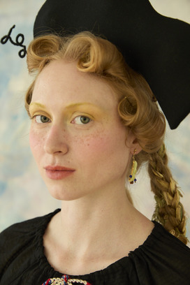 90.Bean&tulip clip-on earrings 詳細画像