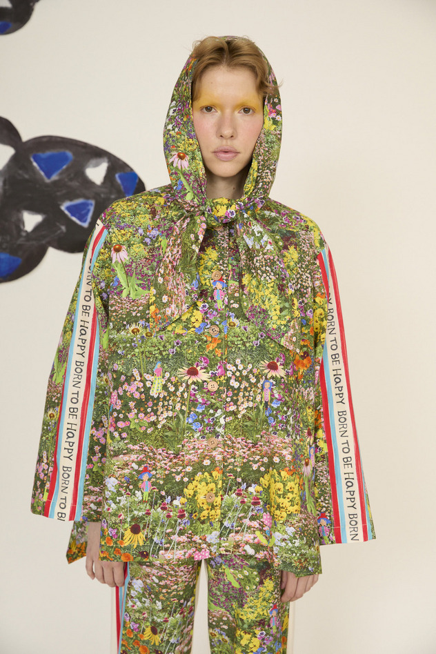 1.Happy flower field hoodie blouson 詳細画像 yellow 7