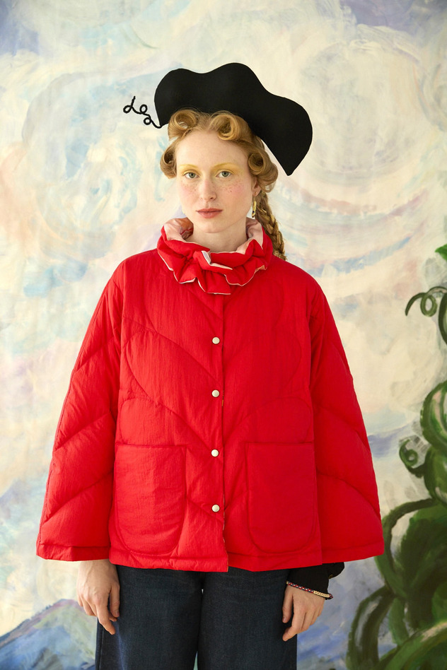 45.Born happy light down cape&jacket 詳細画像 beige 9