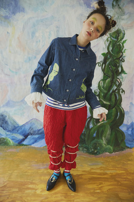58.Print denim jacket