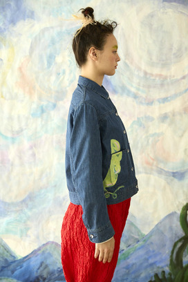 58.Print denim jacket 詳細画像