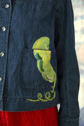 58.Print denim jacket 詳細画像