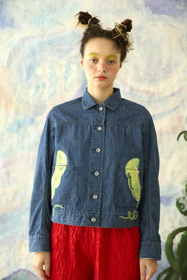 58.Print denim jacket 詳細画像