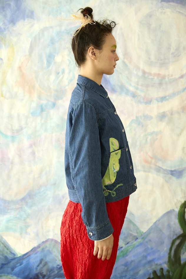 58.Print denim jacket 詳細画像 blue 12