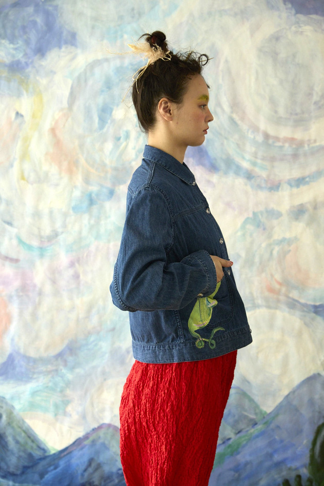 58.Print denim jacket 詳細画像 blue 13