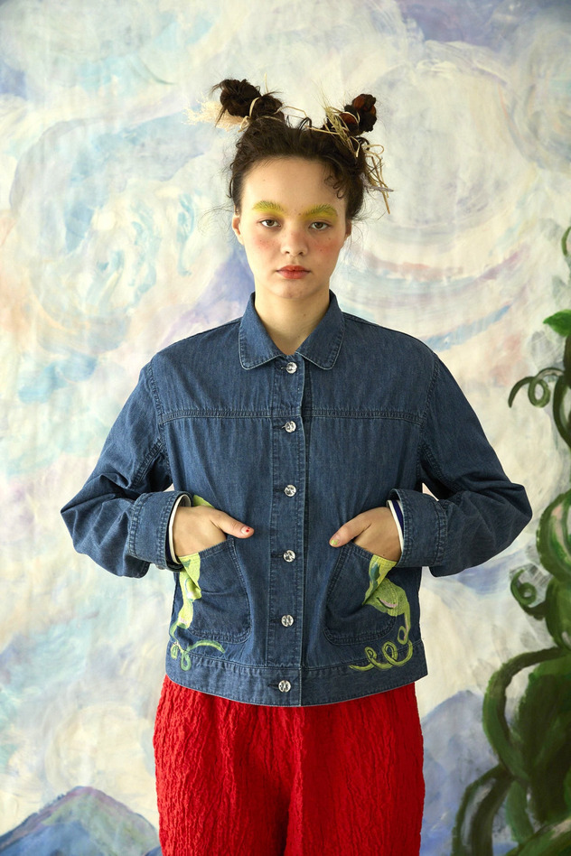58.Print denim jacket 詳細画像 blue 6
