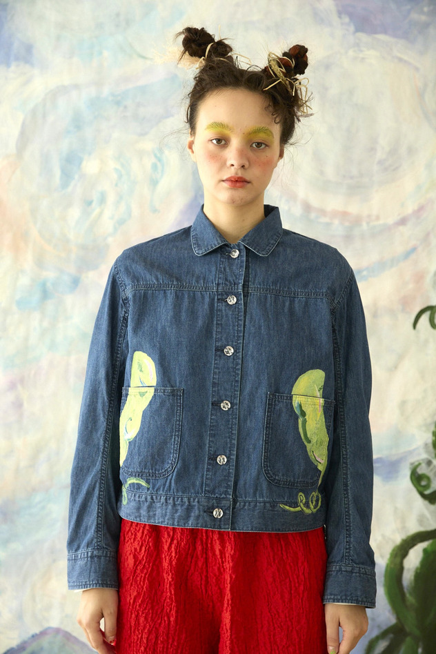 58.Print denim jacket 詳細画像 blue 1