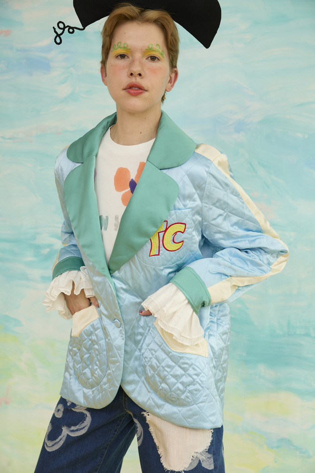 85.Quilt jacket 詳細画像 light blue 3