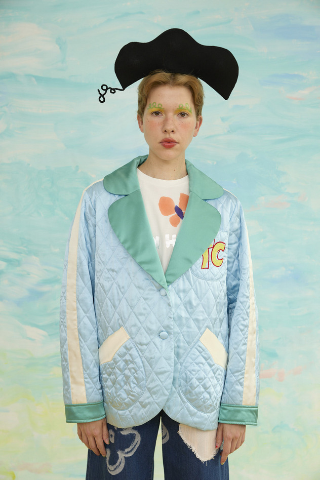 85.Quilt jacket 詳細画像 light blue 4