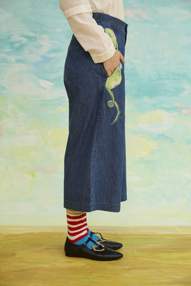 59.Print denim pants 詳細画像