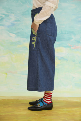 59.Print denim pants 詳細画像