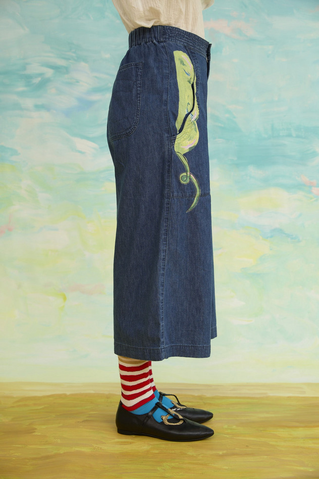 59.Print denim pants 詳細画像 blue 11