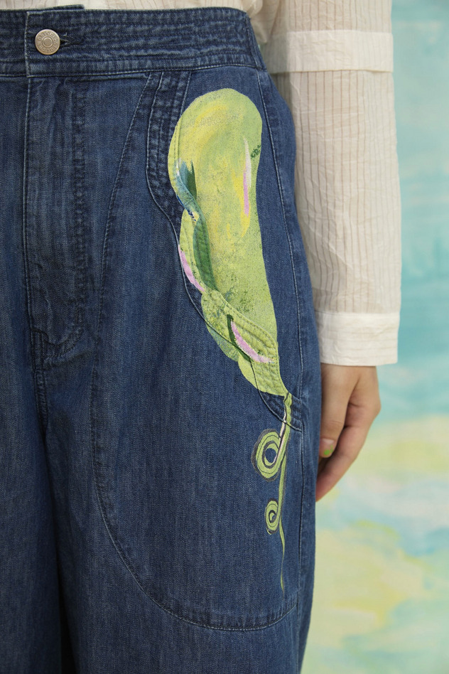 59.Print denim pants 詳細画像 blue 3