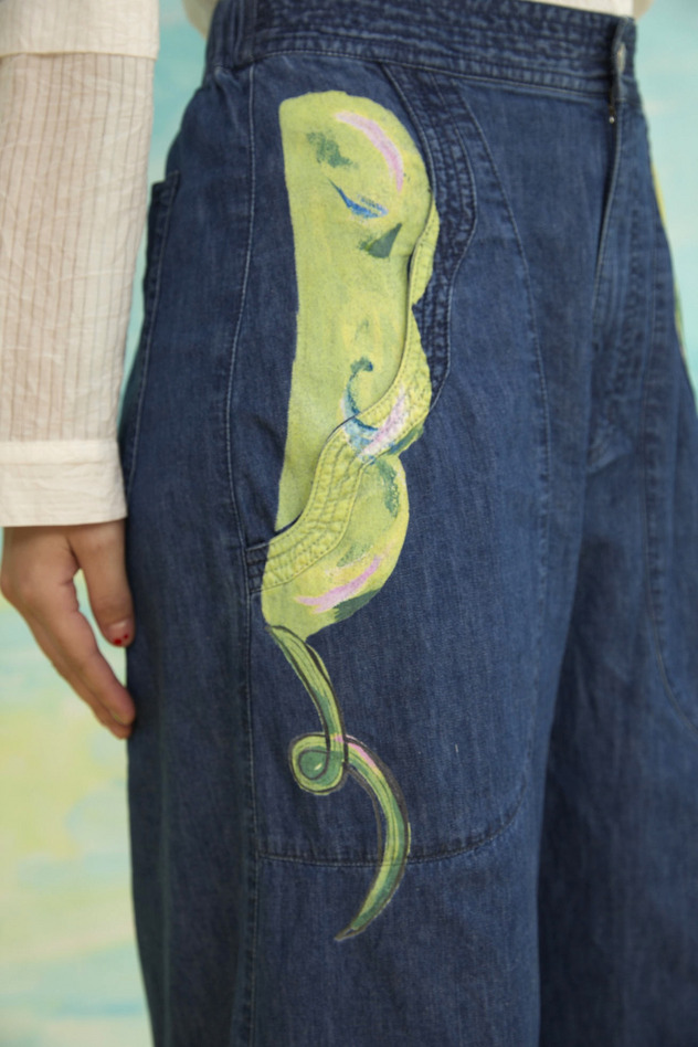 59.Print denim pants 詳細画像 blue 4