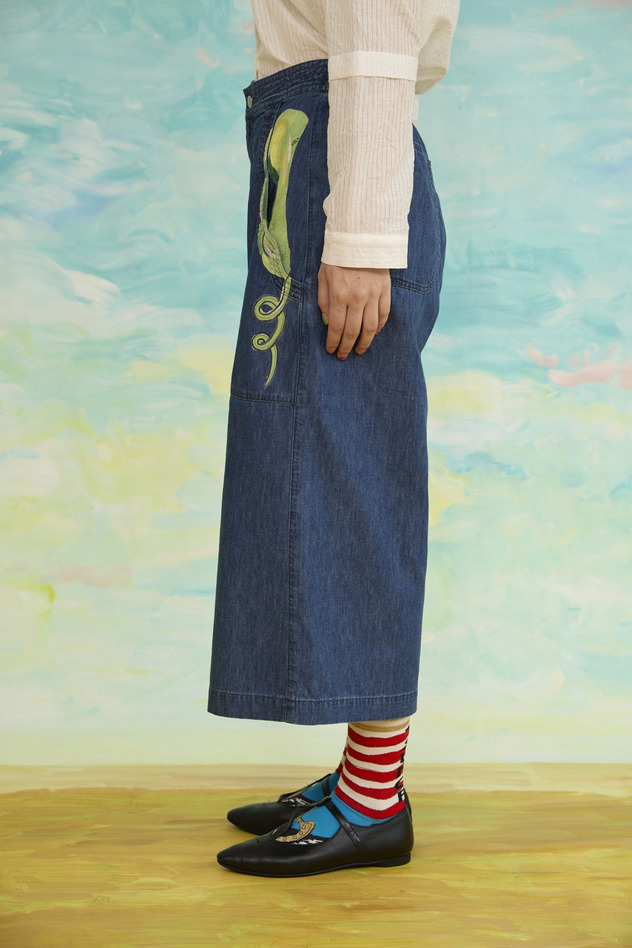 59.Print denim pants 詳細画像 blue 5