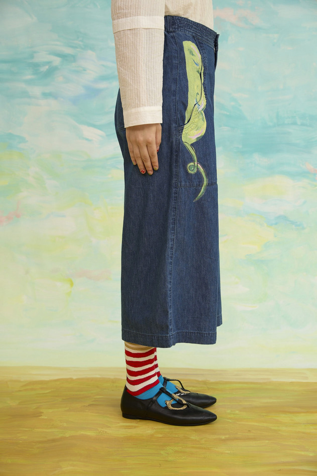 59.Print denim pants 詳細画像 blue 9