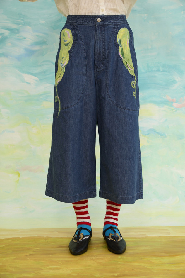 59.Print denim pants 詳細画像 blue 1
