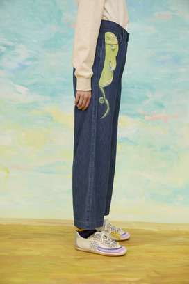 62.Print denim pants 詳細画像