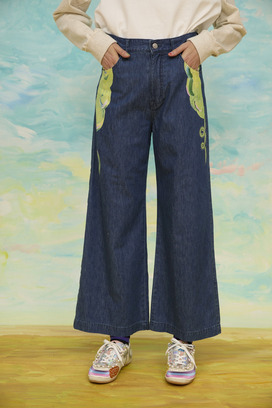 62.Print denim pants 詳細画像
