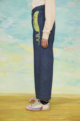 62.Print denim pants 詳細画像