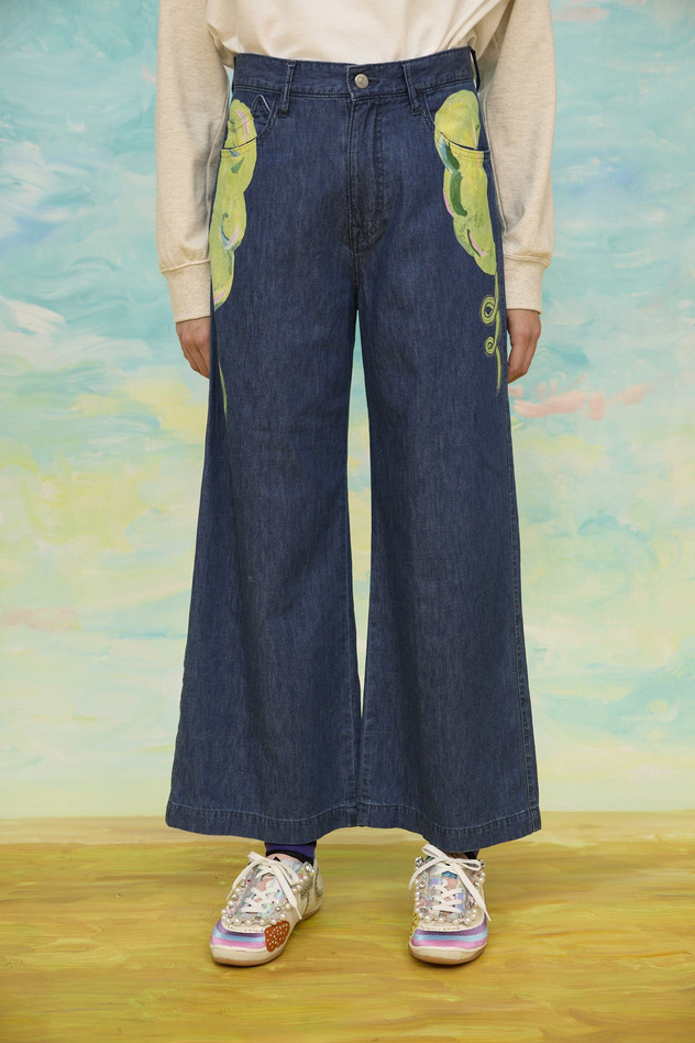 62.Print denim pants 詳細画像 blue 1