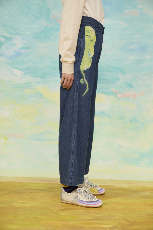 62.Print denim pants 詳細画像 blue 11