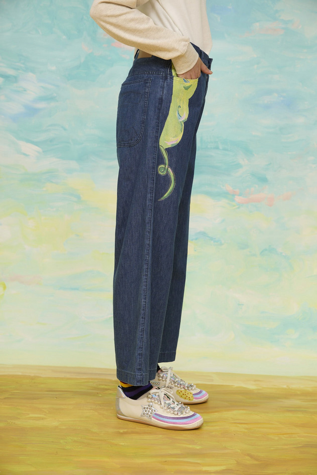 62.Print denim pants 詳細画像 blue 12