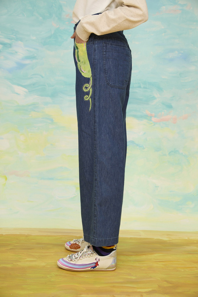 62.Print denim pants 詳細画像 blue 6