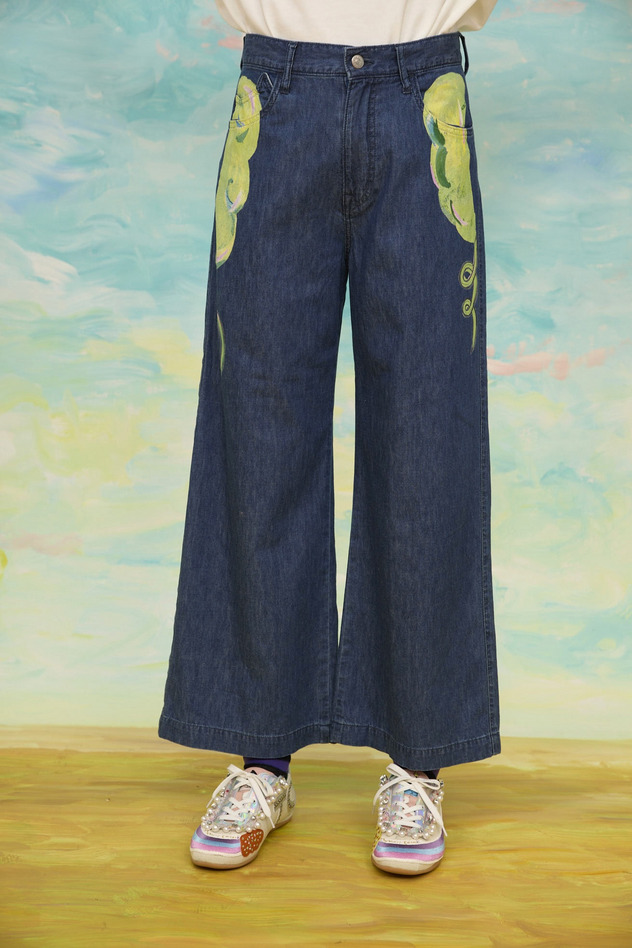 62.Print denim pants 詳細画像 blue 1