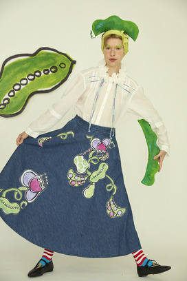60.Print denim skirt 詳細画像