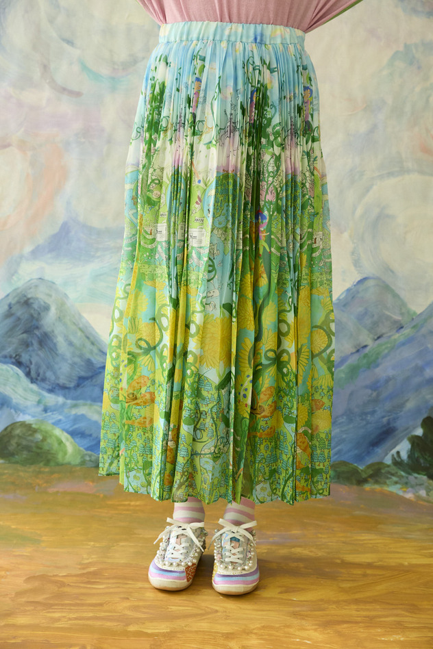 43.Born happy skirt 詳細画像 light blue &times; green 14