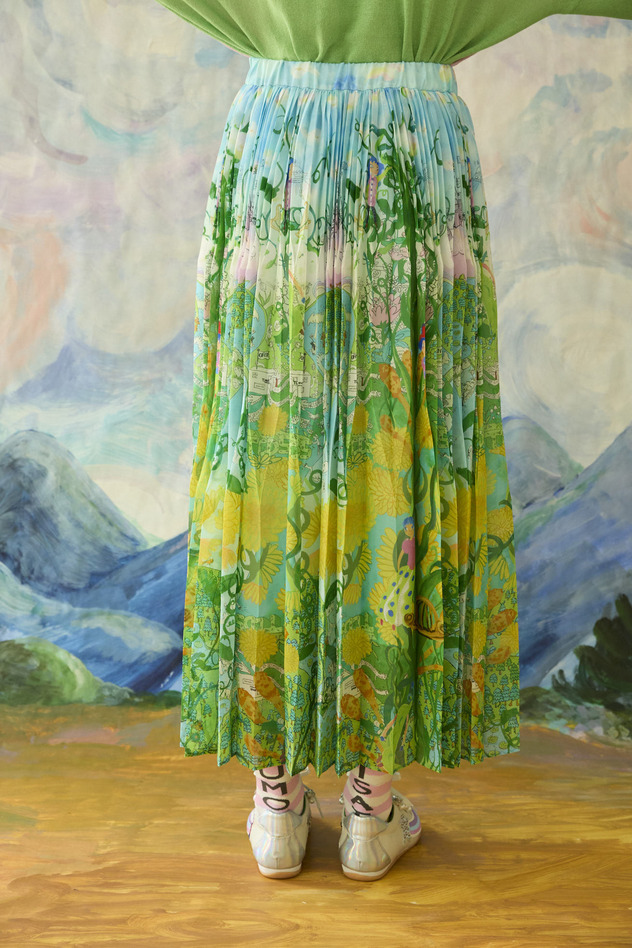 43.Born happy skirt 詳細画像 light blue &times; green 18
