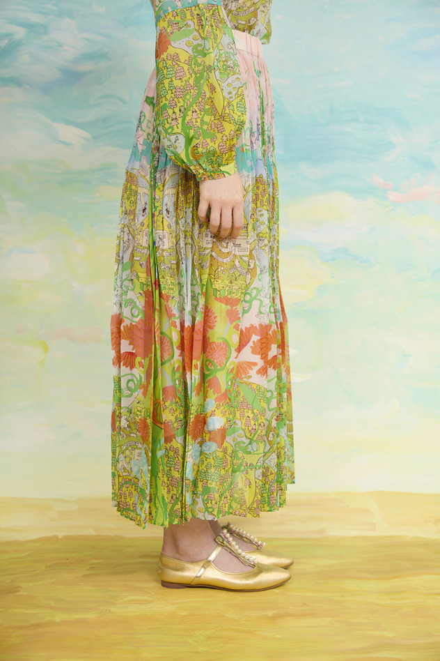 43.Born happy skirt 詳細画像 light blue &times; green 7