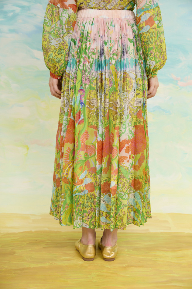 43.Born happy skirt 詳細画像 light blue &times; green 9