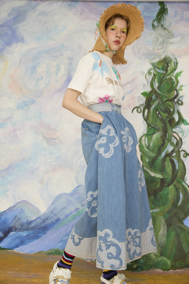55.Hana JQ denim skirt 詳細画像 blue 2
