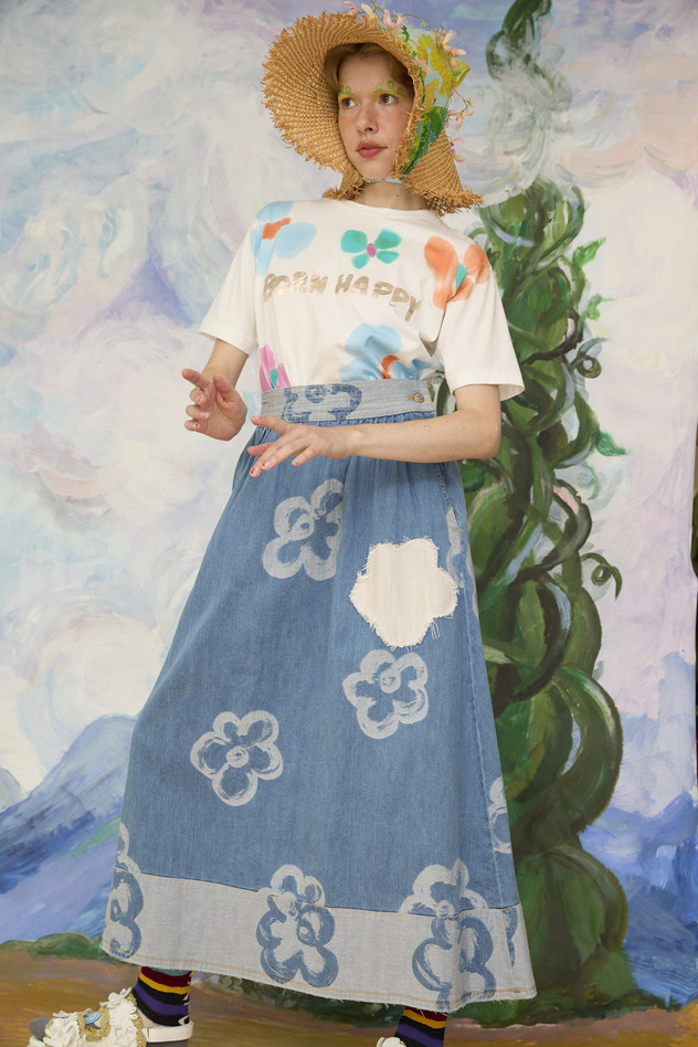 55.Hana JQ denim skirt 詳細画像 blue 4