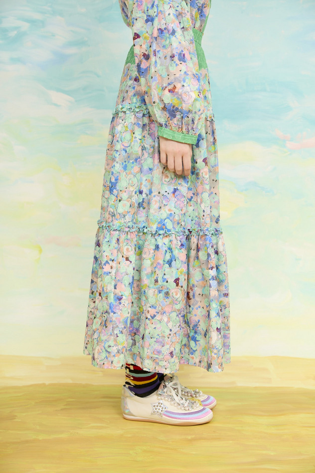75.Floral dot skirt 詳細画像 pink multi 3