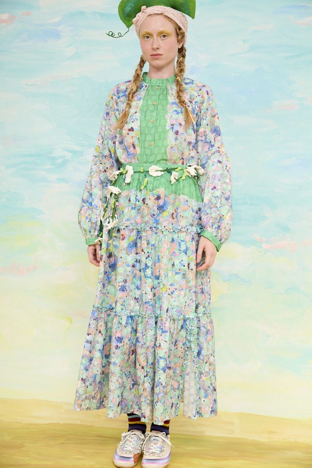 75.Floral dot skirt 詳細画像 pink multi 4
