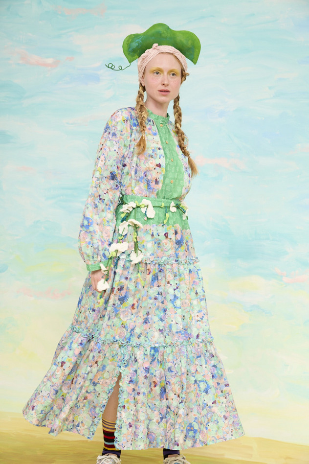 75.Floral dot skirt 詳細画像 pink multi 5