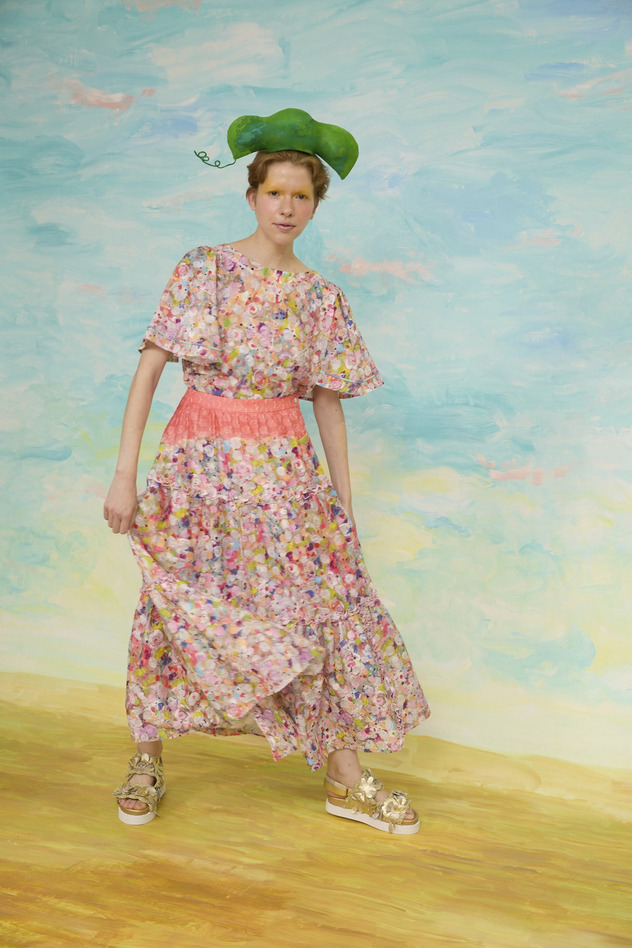 75.Floral dot skirt 詳細画像 pink multi 9